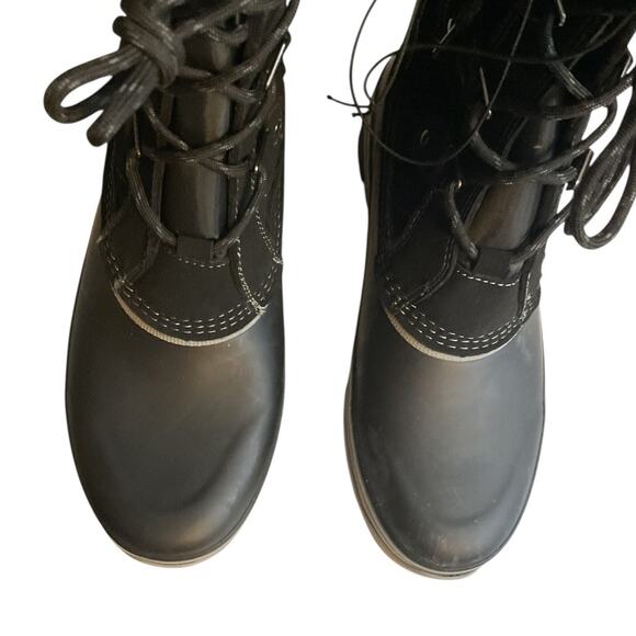 Khombu Ellie Women`s Winter Snow Boots Black US 8M 12" Tall Faux Fur Trim - Picture 5 of 9